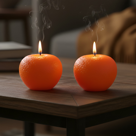 Set 2 velas decorativas cera, 5cm