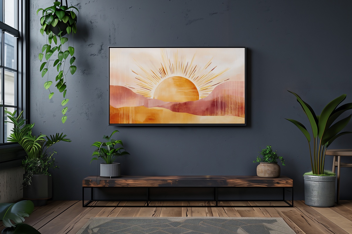 Boho Sunburst Harmony Frame TV Art