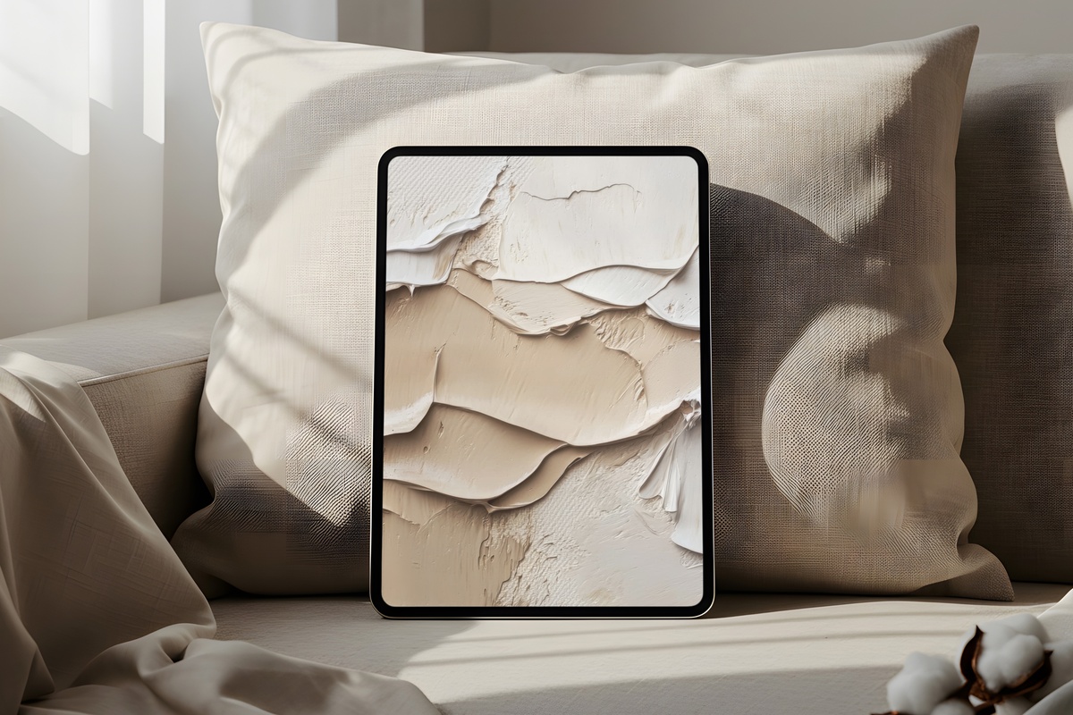 Layered Serenity Harmony Neutral iPad Wallpaper