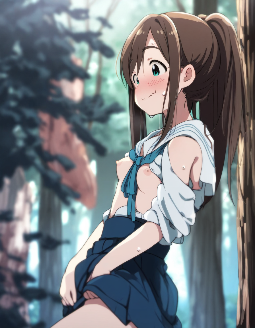 試作…..補食されるJK by なんとかさん with ai art, girl, vore, digestion
