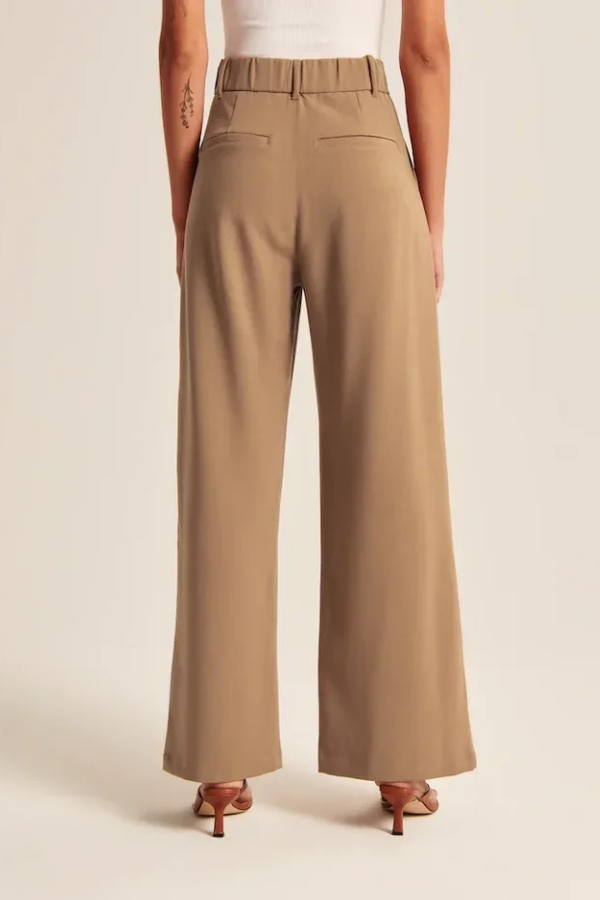Lavisa - Women's High Rise Wide Leg Pants - Flowy Tailored Dress Trousers