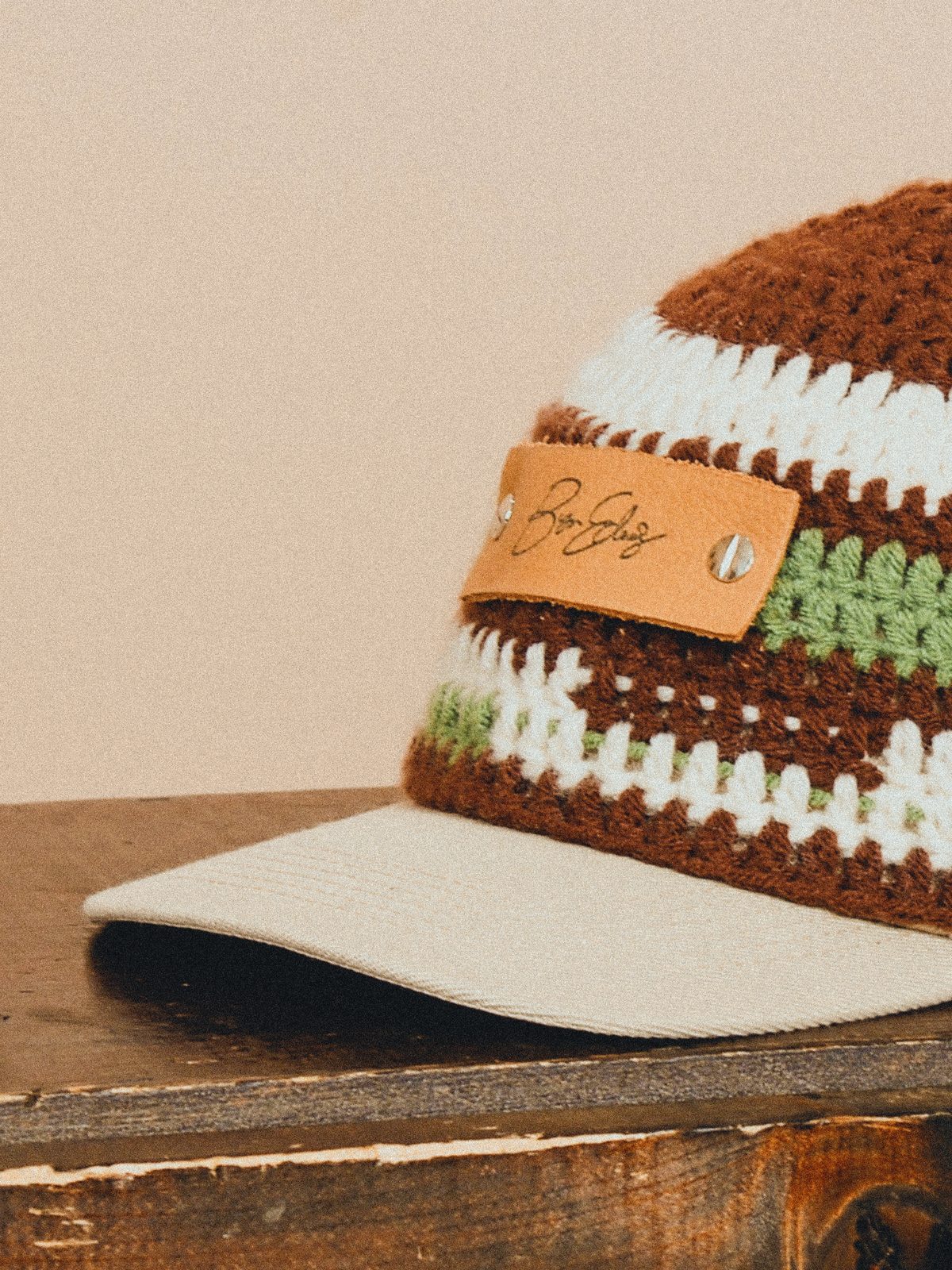 Crocheted cap detail