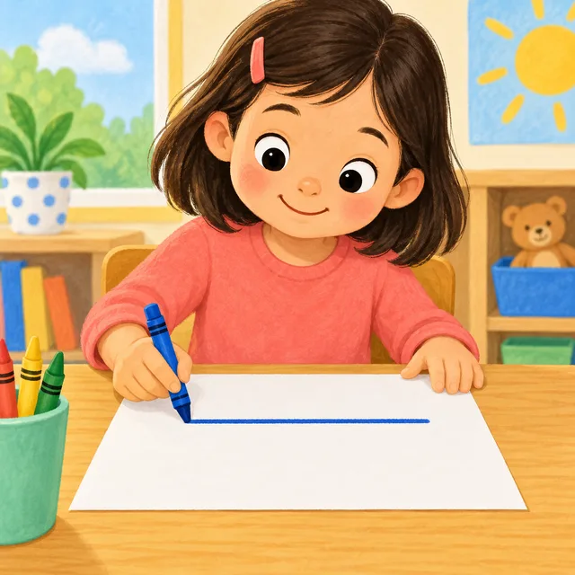 Scene: Draw a straight line.