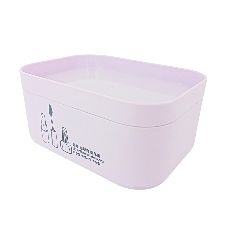 Organizador multifuncional lila, 7 x 15.5cm, plástico