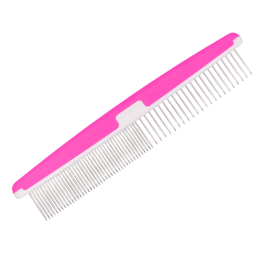 Peine para mascota fucsia, 17.5cm