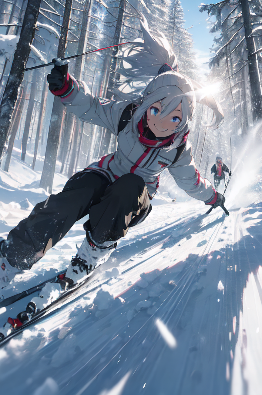 クロスカントリー スキー by talking_head with skiing, sport