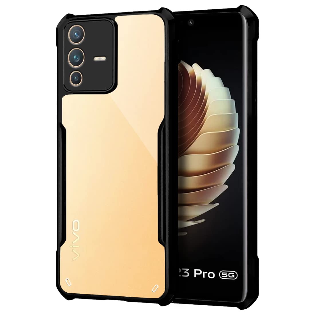Black Border - Transparent Back iPaky Mobile Back Cover Case