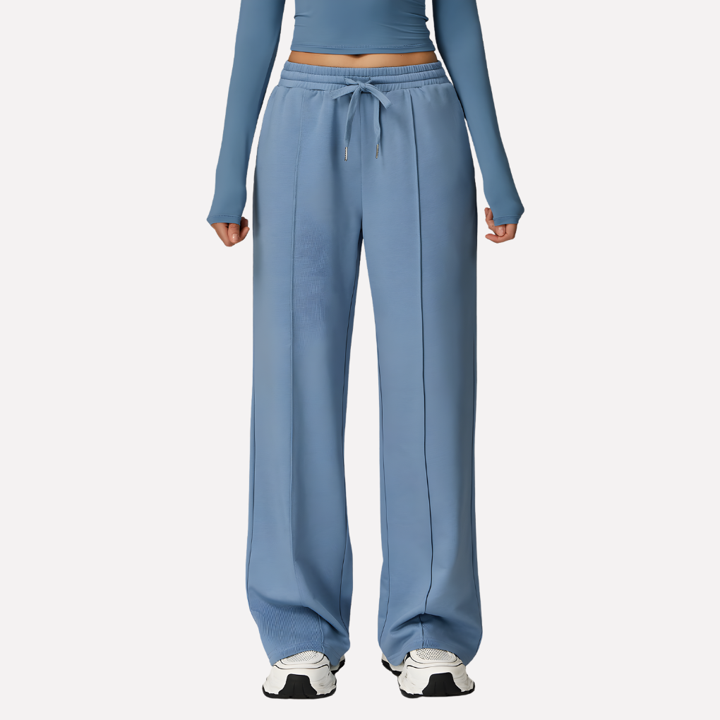 Lavisa - Women's Wide Leg Lounge Sweatpants - Drawstring High Waist
