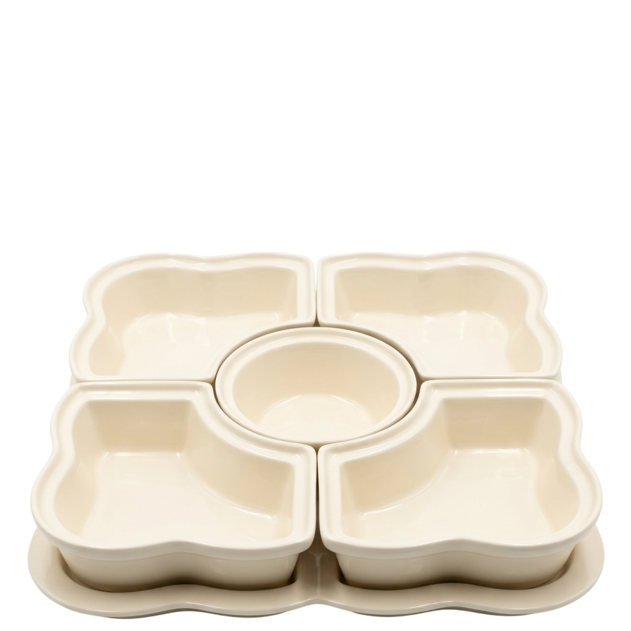 Bandeja para piqueos cerámica, 29x29cm