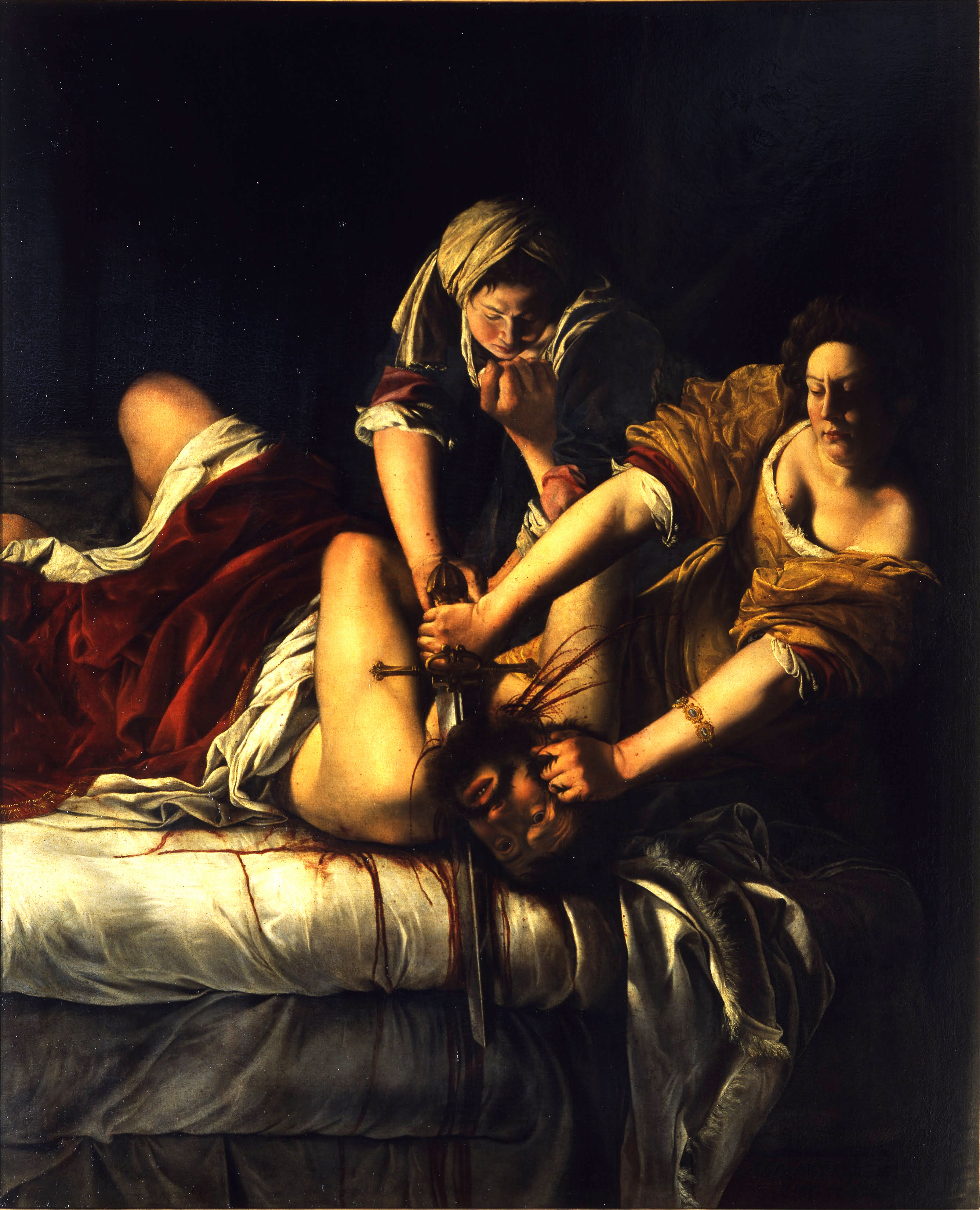 Artemisia Gentileschi, Judith Beheading Holofernes, c. 1620-21. Uffizi, Florence.