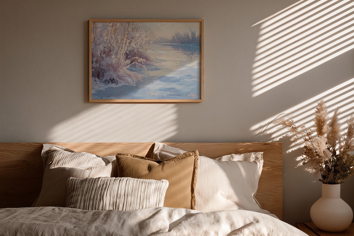 Frosted Riverbanks Dreamscape Printable Wall Art by Gallery Flair