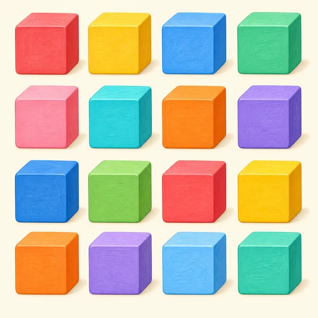 Illustration of sixteen