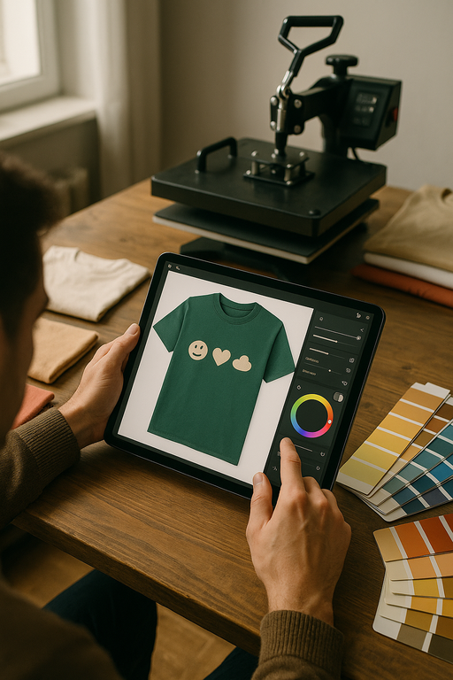 Screen printing process creating quality graphic T-shirts