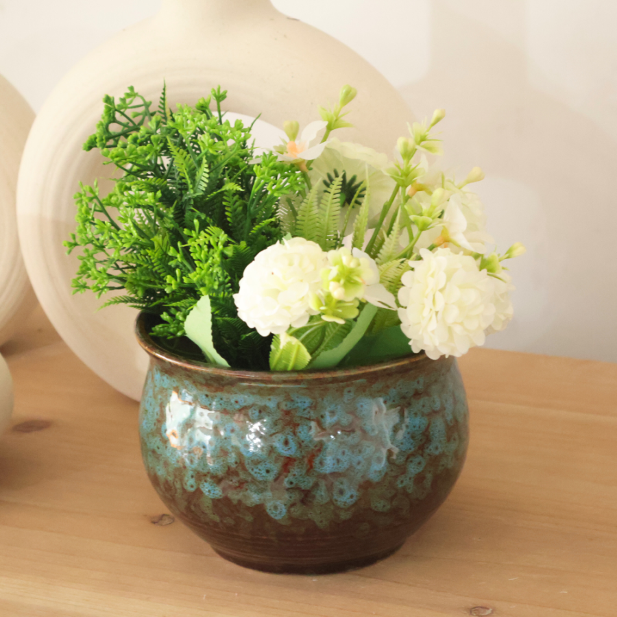 Macetero decorativo cerámica, 10xØ14cm
