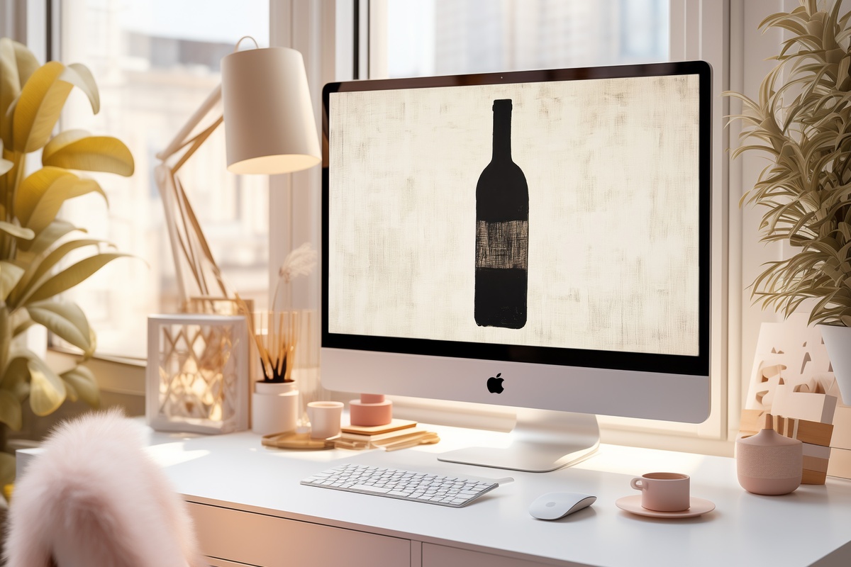 Minimal Bottle Silhouette minimalist desktop wallpaper