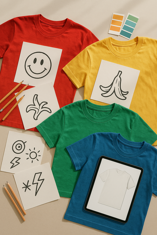 Diverse group wearing stylish funny graphic T-shirts in urban setting