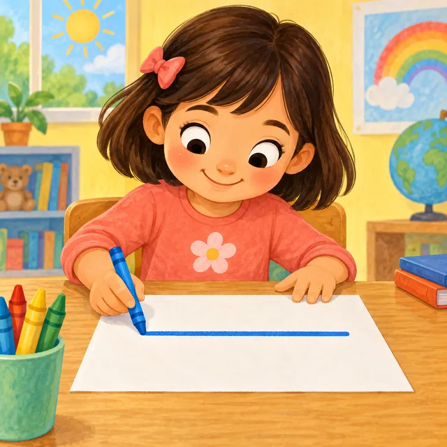 Scene: Draw a straight line.