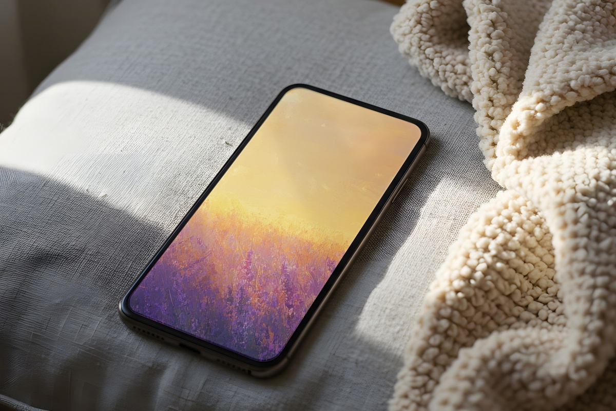 Lavender Dreamscape at Twilight iPhone Wallpaper - soothing pastel lavender