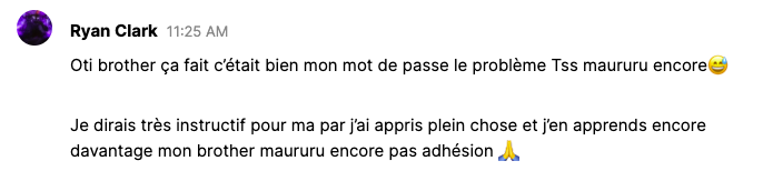 Témoignage de Ryan Clark