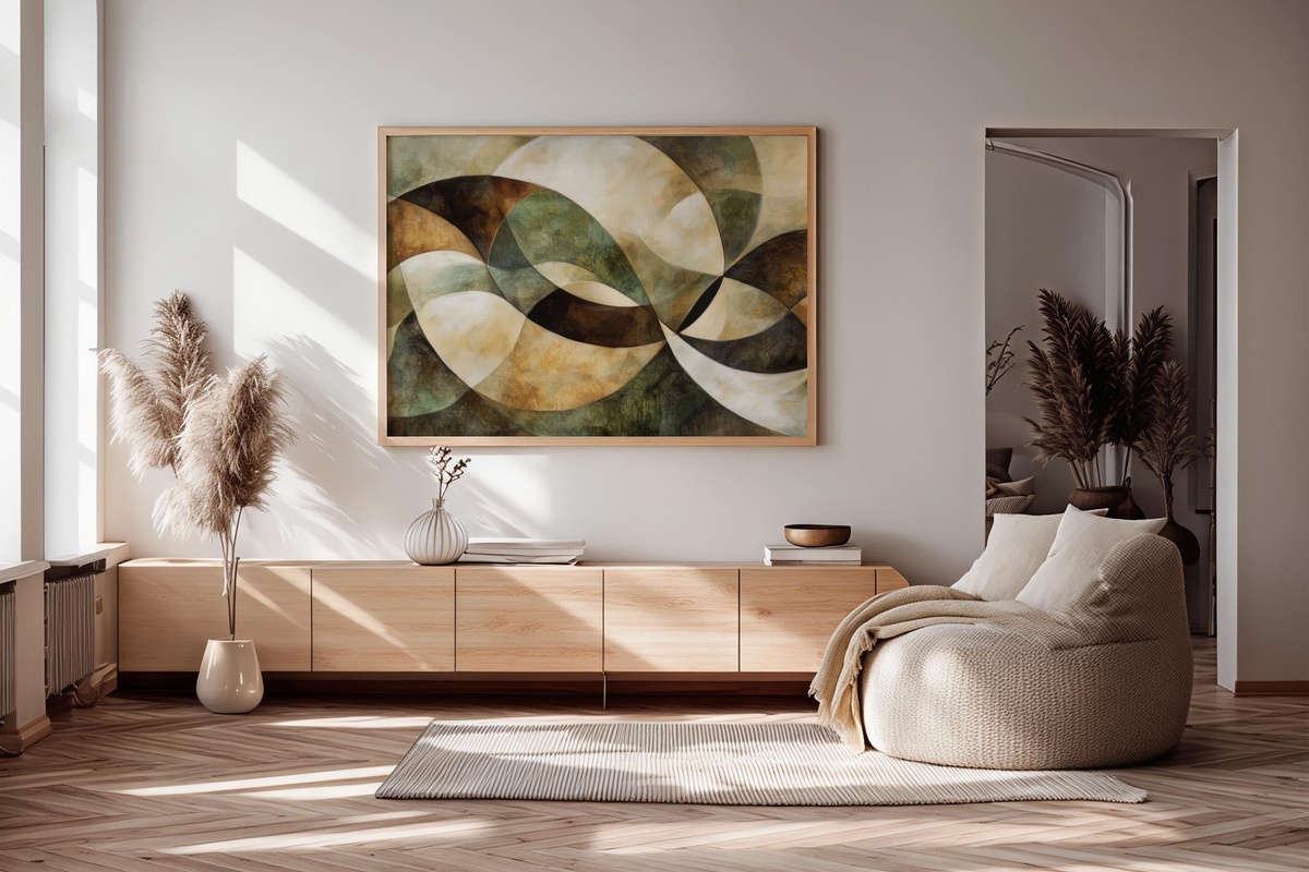 Nature's Earthy Rhythm modern printable wall art in warm earth tones