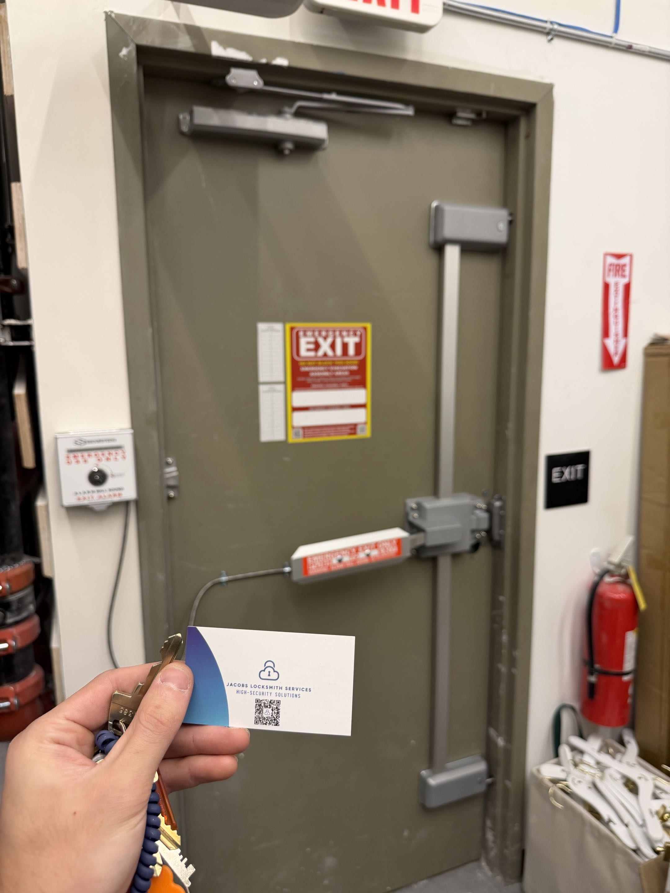 Commercial lock hardware install