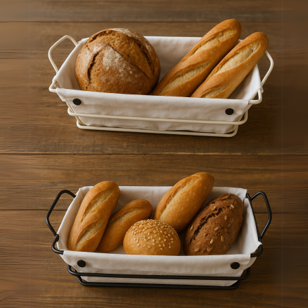 Panera metal/tela, 31x21x9.5cm