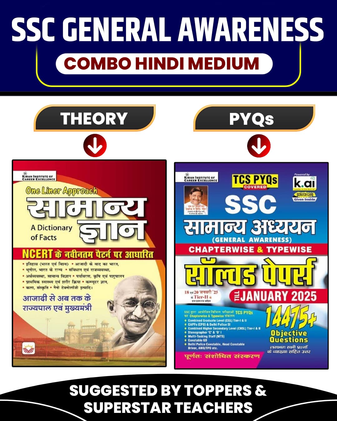 SSC General Awareness 2025 COMBO Theory Book + Chapterwise & Typewise PYQs (Hindi Medium) 