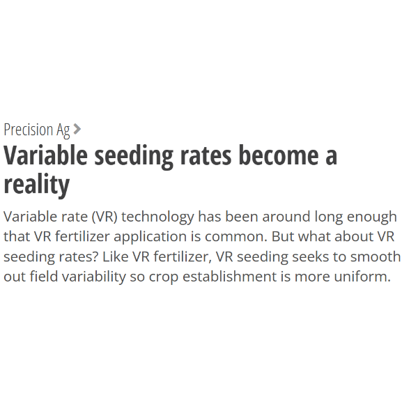 Variable Seeding Rates Become a Reality
