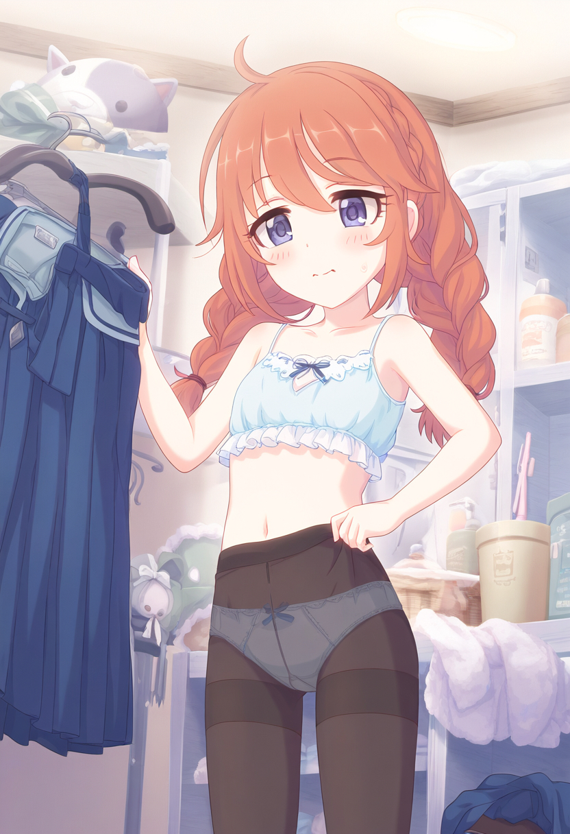 なかよし部 着替え by めるごー with Chloe (Princess Connect), Yuni (Princess Connect), Princess Connect! Re:Dive, Princess Connect! Re:Dive, changing clothes