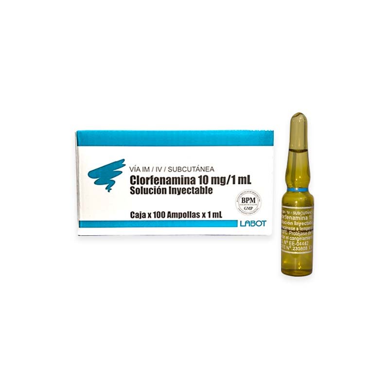 Clorfenamina 10 Mg/1ml Labot Cja/100 Amp