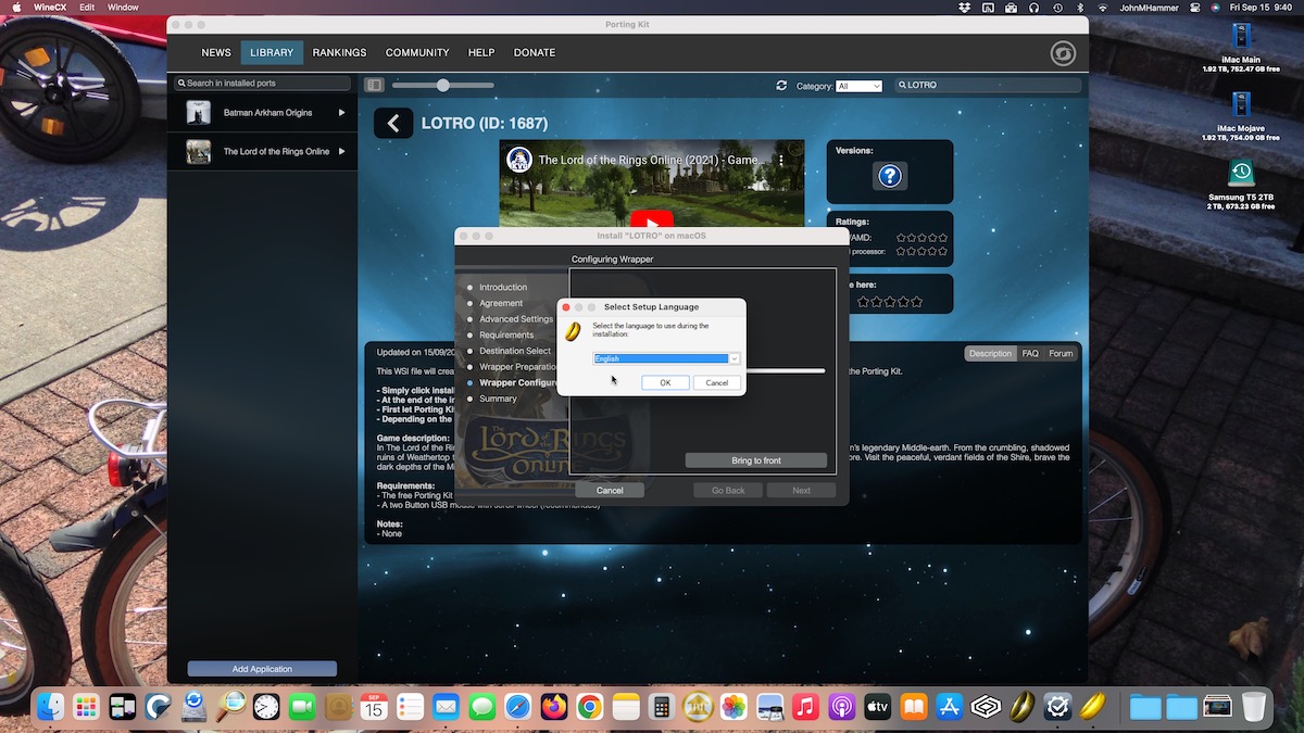 Mac: Instructions for installing and running LOTRO with Porting Kit and ...