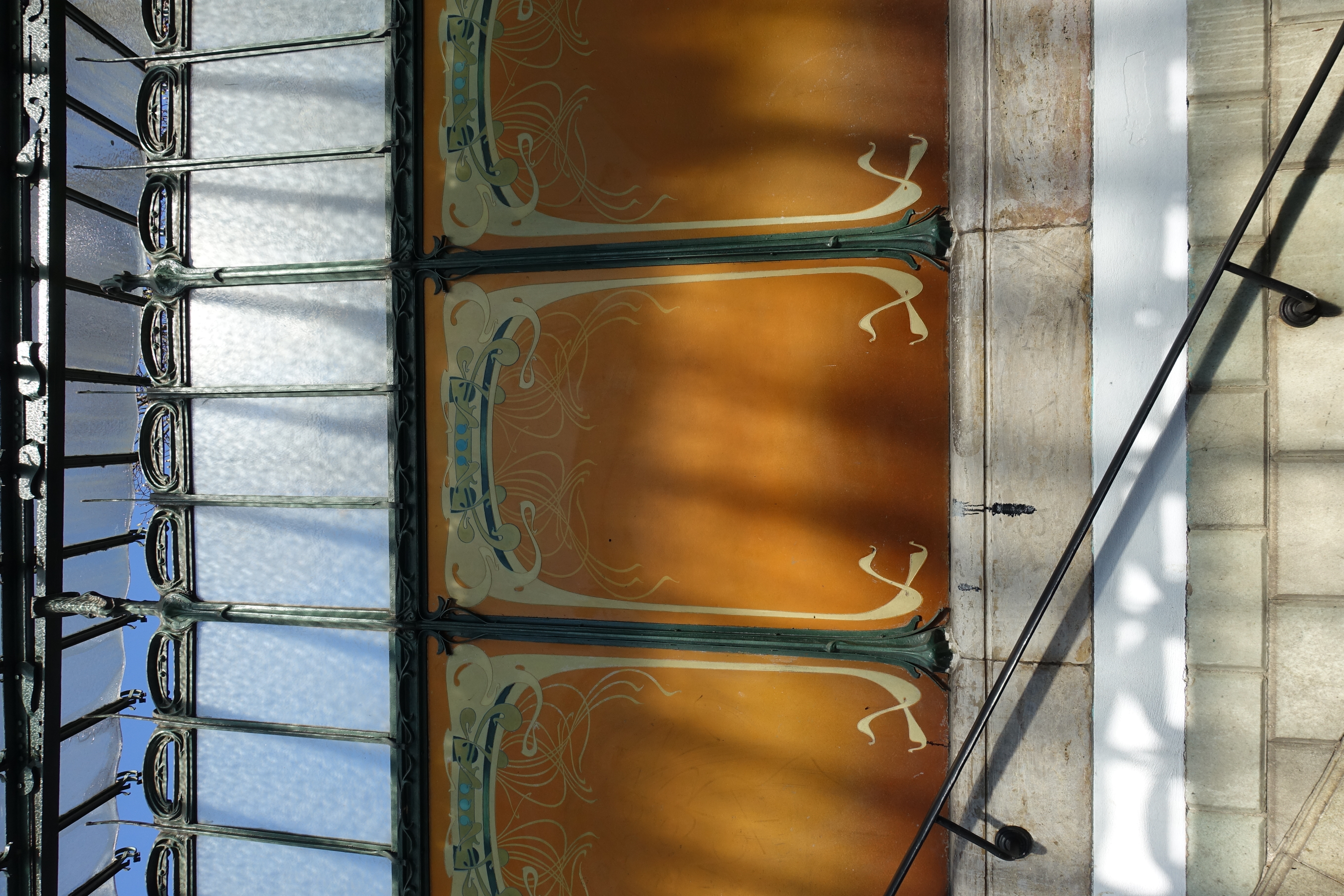 Hector Guimard, Métropolitain entrance at Porte Dauphine, Paris, c. 1900. Cast iron and glass.