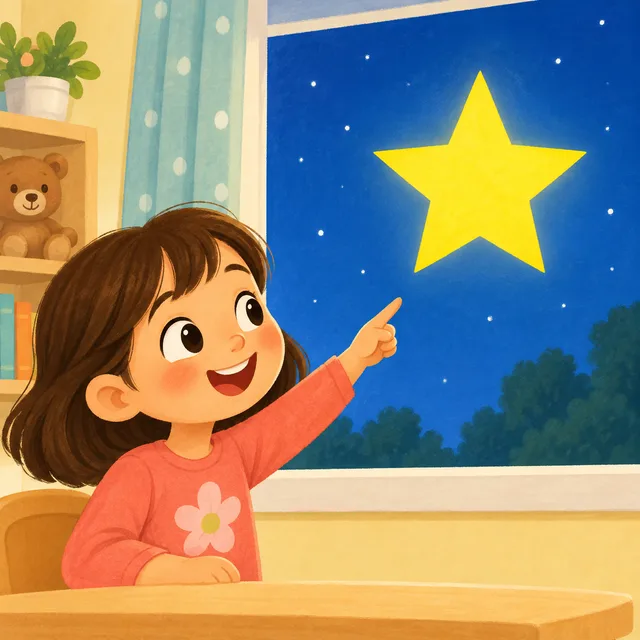 Scene: I see a yellow star.