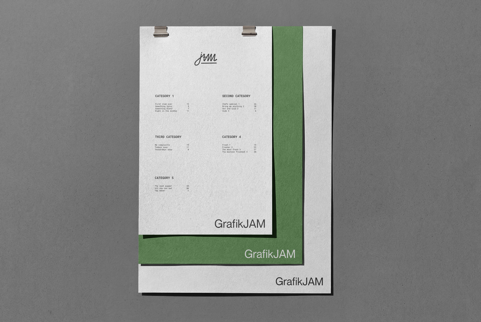 Paper Menu 01JAM 3