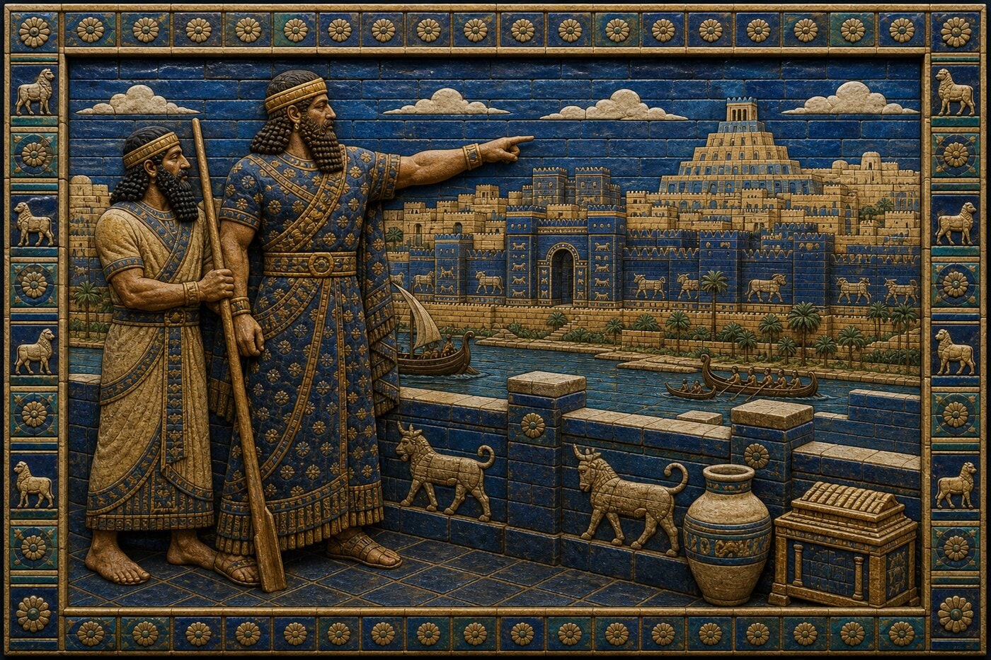 Original illustration for Gilgamesh Returns to Uruk
