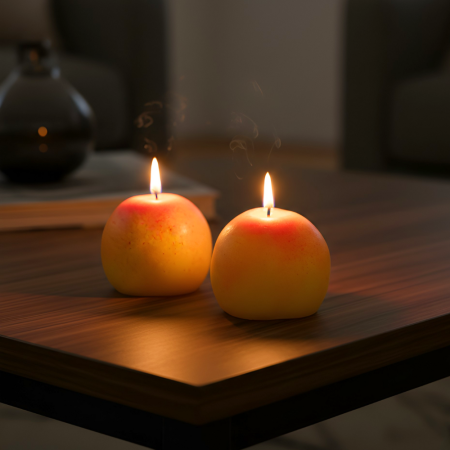 Set 2 velas decorativas cera, 5cm