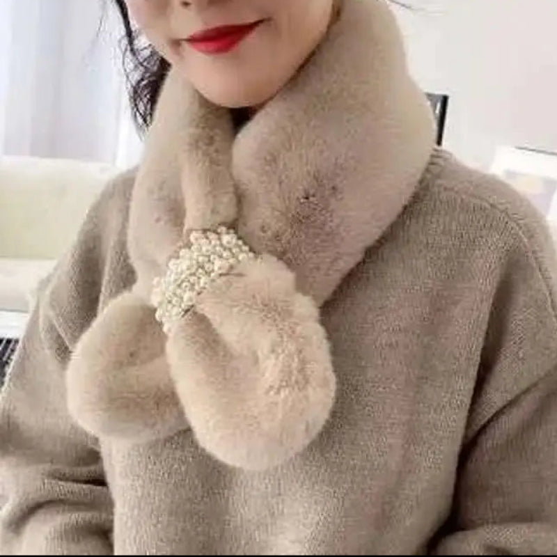 Lavisa - Luxury Faux Fur Pearl Winter Scarf
