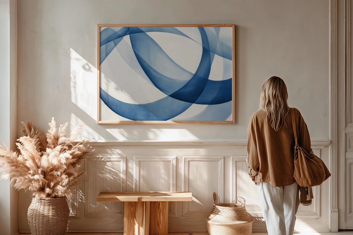Minimalist Oval Loop Harmony Printable Wall Art