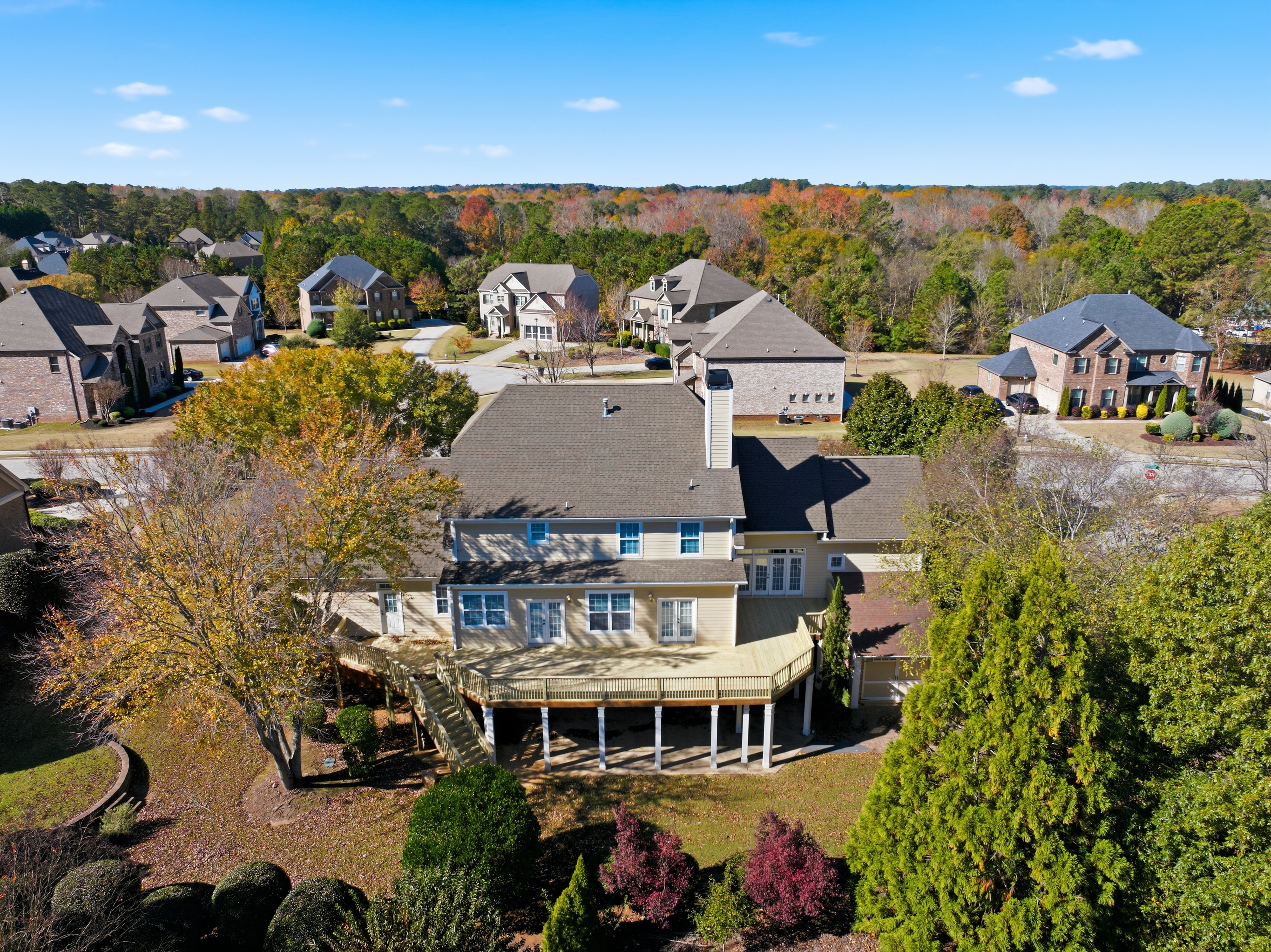 Aerial angle capturing neighborhood context