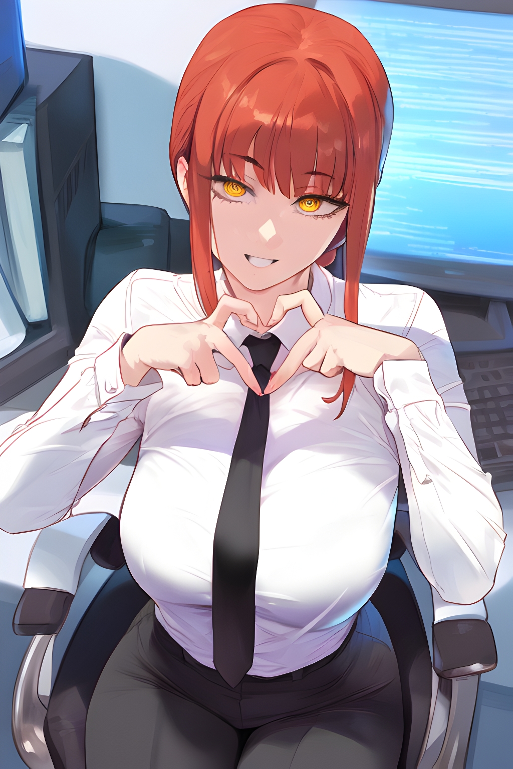 Makima – Office by Rusher Ai Art with Chainsaw Man, ai art, Chainsaw Man, Makima