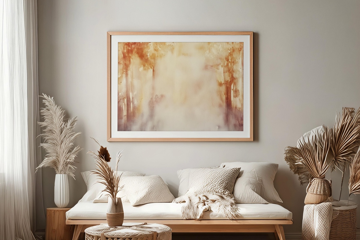 Abstract Forest Autumn Harmony Fall Printable Wall Art