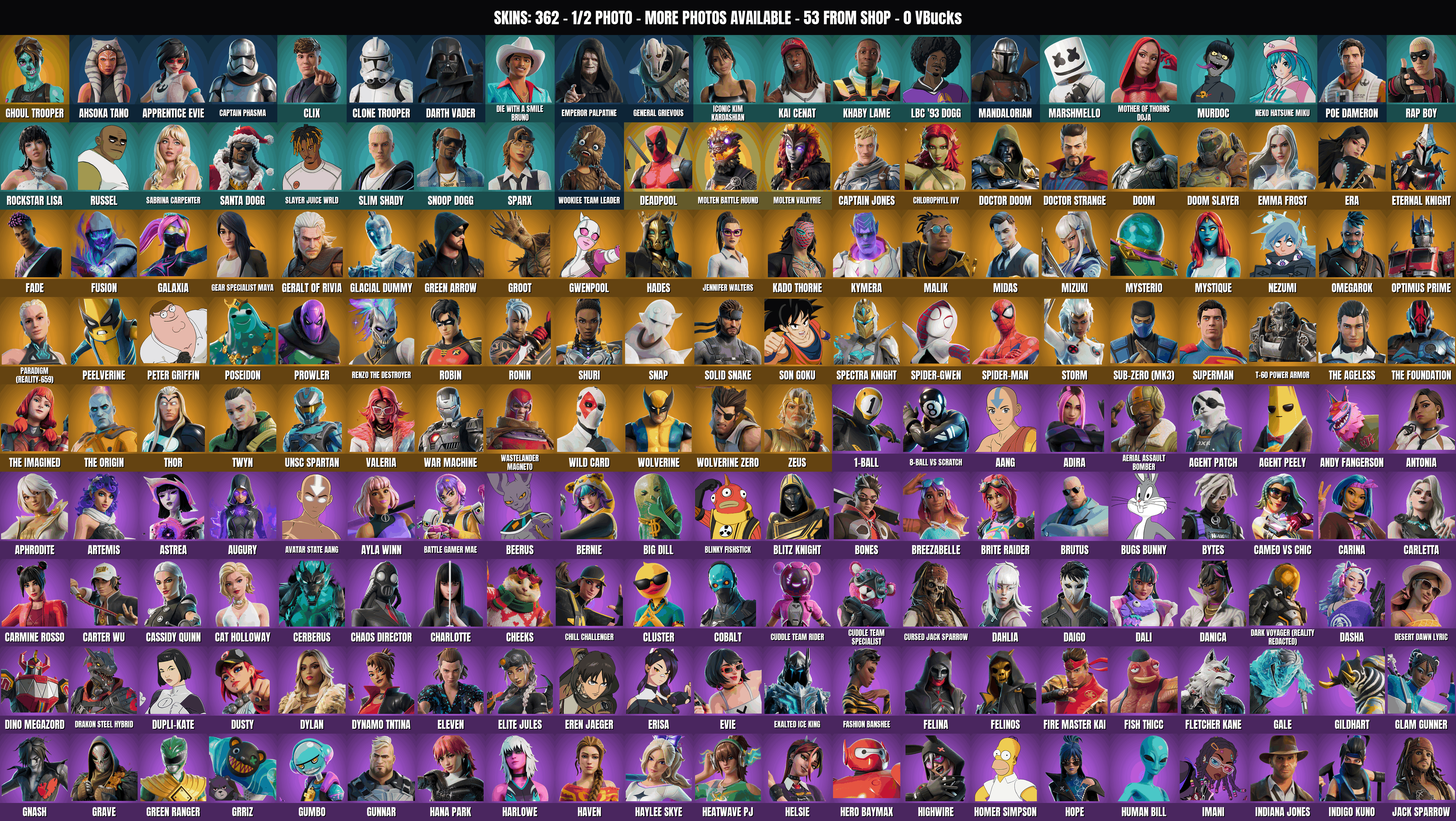 Cheap Fortnite Accounts [PC/PSN/XBOX] 362 skins 🔥 Ghoul Trooper 🔥 ...