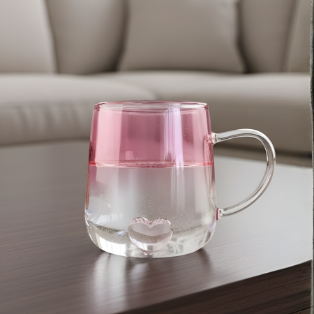 Taza romántica borosilicato, 400ml