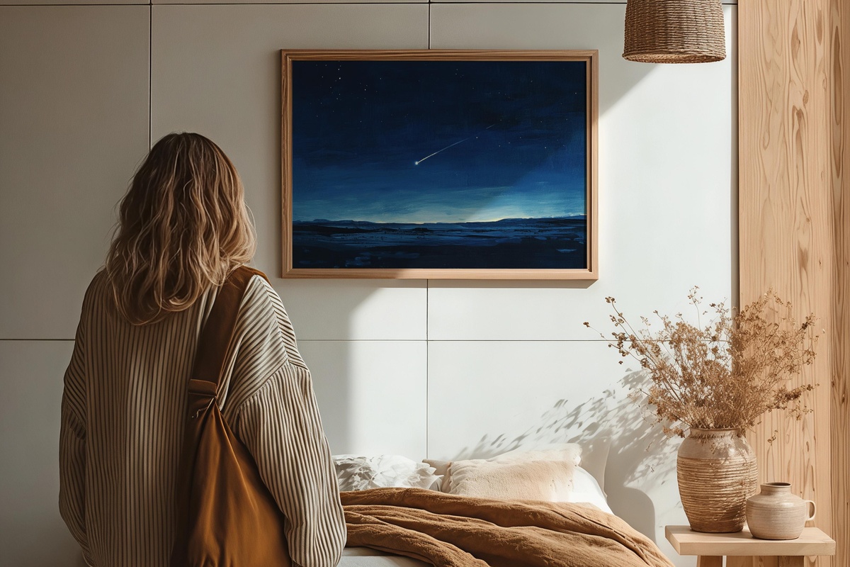 Minimal Shooting Star Serenity Printable Wall Art