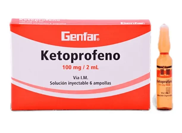 Ketoprofeno Iny 100 Mg/2 ml Gen-Far Cja/6 Amp