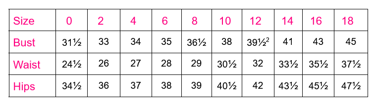 JS Collections 866995 Short Fitted Knee Length Cocktail Dress size chart