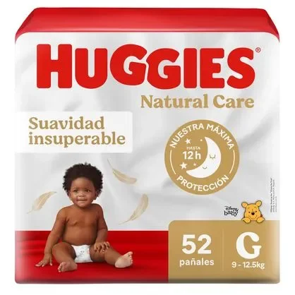 Huggies Pañal Nat Care Puro Nat T/G Bol/52 Unid
