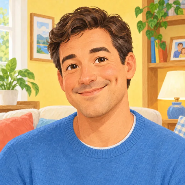Scene: He has a dimple.