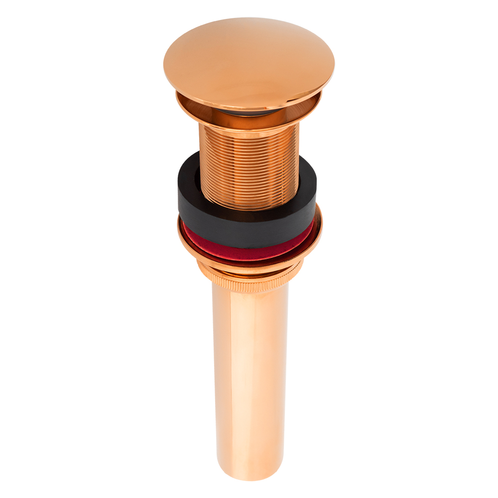 Premier Copper Products 1.5" Non-Overflow Pop-up Bathroom Sink Drain - Polished Copper, D-208PC