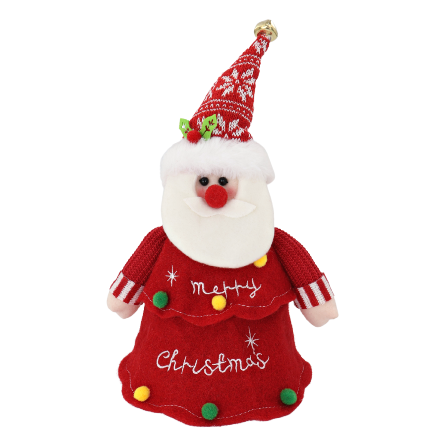 Adorno navideño de mesa papá noel, 30cm, tela